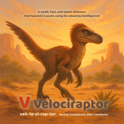 Page V — Velociraptor